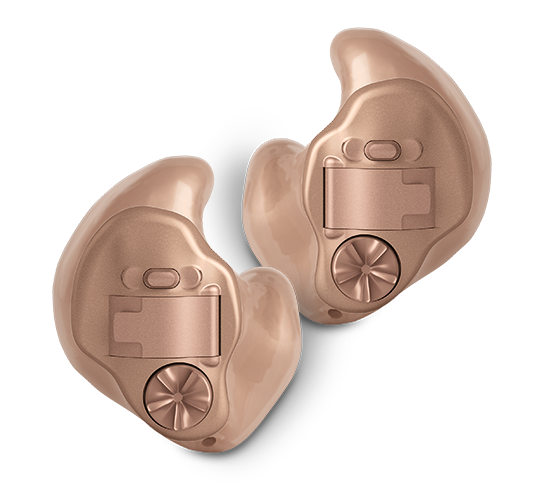 Prothèse auditive intra-auriculaire sur mesure qu'on peut se procurer chez Marie-Josée Paul Audioprothésistes.